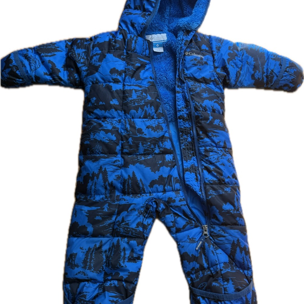 Columbia Blue and Black Fleece-Lined Jacket